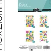 Sticker clairefontaine baby motifs geometriques 148x210mm sachet 20 planches coloris assortis