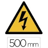 Sticker sol viso danger electricite pictogramme adhesif antiderapant cote 500mm conforme norme iso 7010
