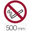 Sticker sol viso interdiction de fumer pictogramme adhesif diametre 500mm conforme norme iso 7010