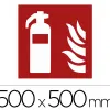 Sticker sol viso zone extincteur pictogramme adhesif antiderapant cote 500mm conforme norme iso 7010