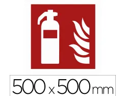 Sticker sol viso zone extincteur pictogramme adhesif antiderapant cote 500mm conforme norme iso 7010