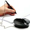 Stylo bille fellowes sur socle abs coloris noir encre bleue