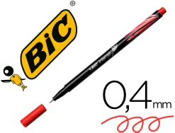 Stylo feutre bic intensity pointe fine corps noir verni couleurs rouge lot 12 unites