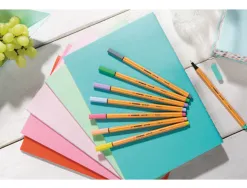 Stylo feutre stabilo pastellove point fine 0,4mm pochette de 15 coloris assortis
