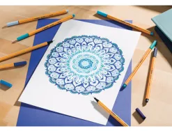 Stylo feutre stabilo pastellove point fine 0,4mm pochette de 15 coloris assortis