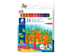 Stylo feutre staedtler 325 pointe moyenne 1mm pack de 24 couleurs assorties