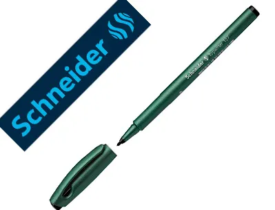 Stylo fibre schneider topwriter 157 pointe large trait 0,8mm cap-off longue durée couleur noire