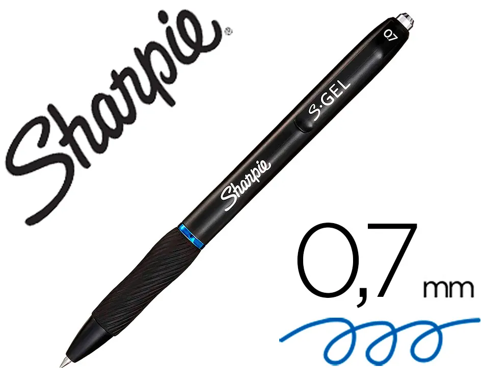 Stylo gel sharpie gel pointe moyenne 0.7mm encre bleue