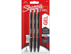 Stylo gel sharpie gel pointe moyenne 0.7mm couleur assorties blister de 3