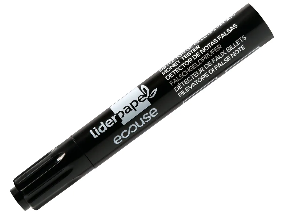 Stylo liderpapel ecouse detecteur faux-billets pointe ogive trace 3mm blister