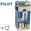 Stylo pilot frixion ball clicker retractable pointe 0,7mm bonus pack 12 rollers + 12 recharges coloris noir