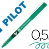 Stylo pilot v5 écriture fine 0.3mm clip métal encre liquide niveau visible pointe indéformable coloris vert