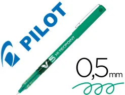 Stylo pilot v5 écriture fine 0.3mm clip métal encre liquide niveau visible pointe indéformable coloris vert