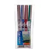 Stylo pilot v5 écriture fine 0.3mm clip métal encre liquide niveau visible pointe indéformable pochette 4 unités