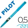 Stylo pilot v5 écriture fine 0.3mm clip métal encre liquide niveau visible pointe indéformable coloris turquoise