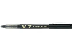 Stylo pilot v7 écriture moyenne 0.7mm clip métal encre liquide niveau visible pointe indéformable trait 0.5 mm col noir