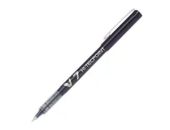 Stylo pilot v7 écriture moyenne 0.7mm clip métal encre liquide niveau visible pointe indéformable trait 0.5 mm col noir