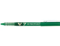 Stylo pilot v7 écriture moyenne 0.7mm clip métal encre liquide niveau visible pointe indéformable trait 0.5 mm col vert