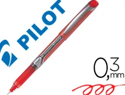 Stylo pilot v5 grip écriture fine 0.3mm clip métal grip préhension niveau encre liquide visible 1600m écriture rouge