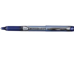 Stylo pilot v5 grip écriture fine 0.3mm clip métal grip préhension niveau encre liquide visible 1600m écriture bleu