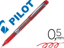 Stylo pilot v7 grip écriture moyenne 0.5mm clip métal grip préhension niveau encre liquide visible 1600m écriture rouge