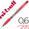 Stylo uniball signo broad encre gel pigmentée écriture large 0.8mm pointe 1mm grip caoutchouc rechargeable rouge
