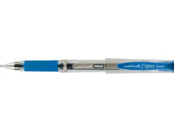 Stylo uniball signo broad encre gel pigmentée écriture large 0.8mm pointe 1mm grip caoutchouc rechargeable bleu