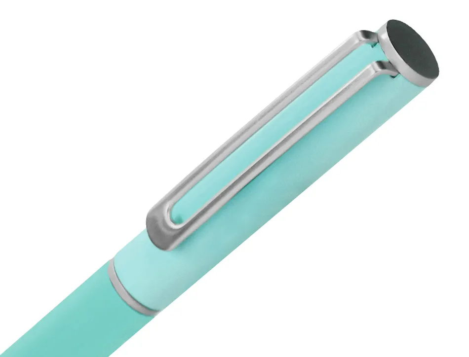 Stylo-bille belius bari pointe 1 mm encre bleu coloris bleu pastel boite cadeau de 2 u
