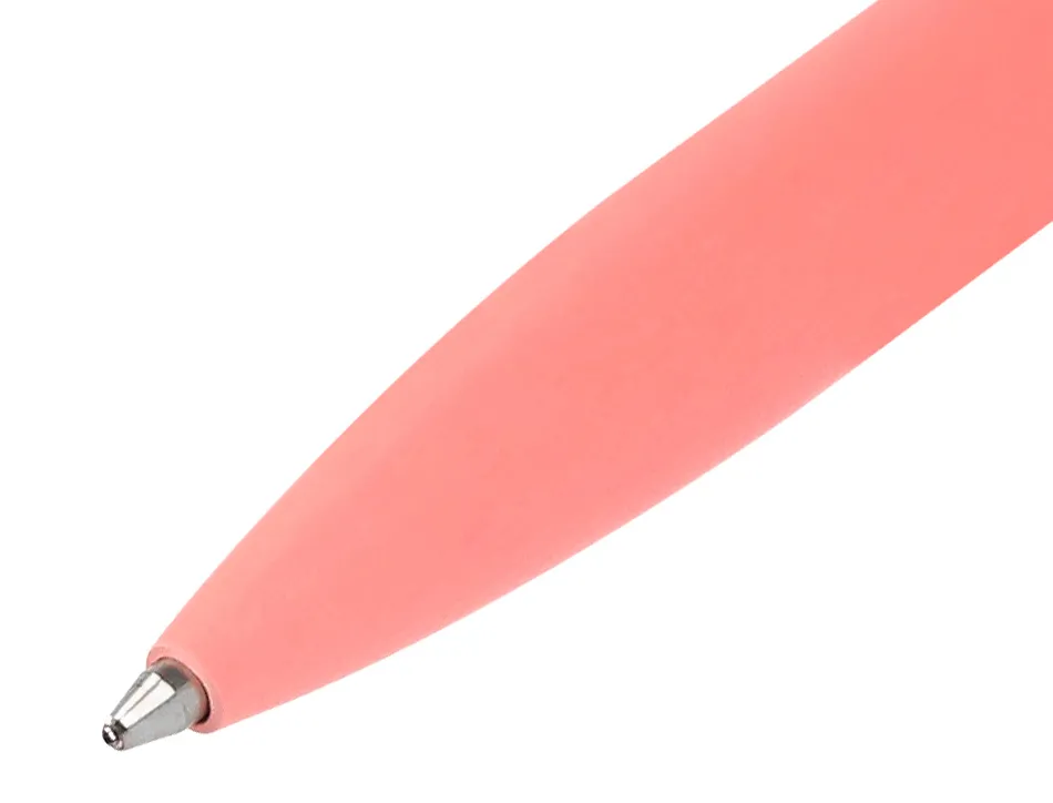 Stylo-bille belius bari pointe 1 mm encre bleu coloris rose pastel boite cadeau de 2 u