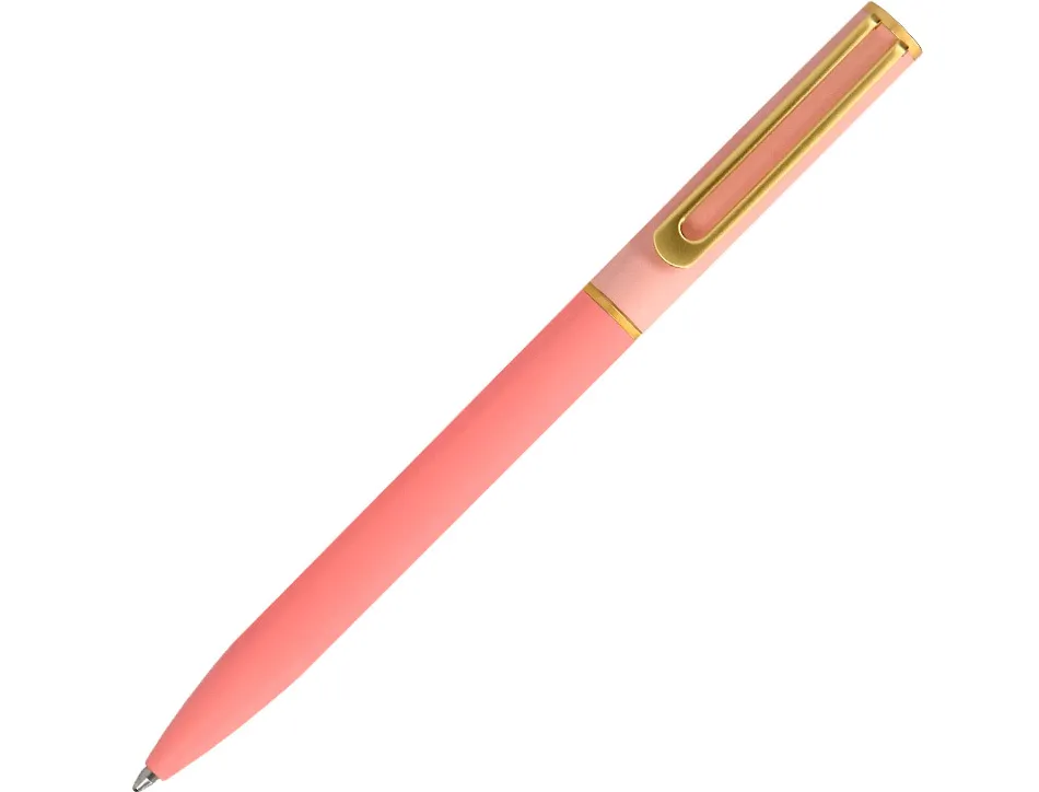 Stylo-bille belius bari pointe 1 mm encre bleu coloris rose pastel boite cadeau de 2 u
