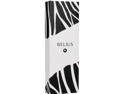 Stylo-bille belius b&w aluminium attributs or encre bleue coloris blanc zebrures noires dans coffret cadeau