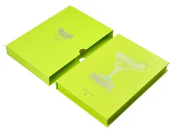 Stylo-bille belius cocktails margarita aluminium encre bleue relief vert lime argente boite design