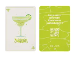 Stylo-bille belius cocktails margarita aluminium encre bleue relief vert lime argente boite design