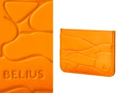 Stylo-bille belius cocktails mimosa aluminium encre bleue relief orange argente boite design