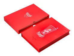 Stylo-bille belius cocktails bloody mary aluminium encre bleue relief rouge argente boite design