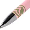 Stylo-bille belius ink dreams aluminium attributs argent encre bleue coloris rose ondulations vert matcha coffret cadeau