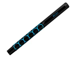 Stylo-bille belius legacy aluminium encre bleue design cercles bleux corps noir boite design