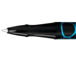 Stylo-bille belius legacy aluminium encre bleue design cercles bleux corps noir boite design
