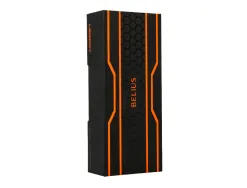 Stylo-bille belius legacy aluminium encre bleue design hexagone orange corps noir boite design