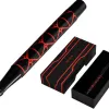 Stylo-bille belius legacy aluminium encre bleue design triangle rouge corps noir boite design