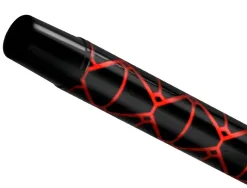 Stylo-bille belius legacy aluminium encre bleue design triangle rouge corps noir boite design