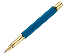 Stylo-bille belius macaron bliss hexagonal aluminium details et attributs or encre bleue col. bleu/rose coffret cadeau