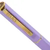 Stylo-bille belius macaron bliss hexagonal aluminium details et attributs or encre bleue coloris mauve coffret cadeau