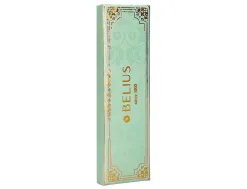 Stylo-bille belius macaron bliss hexagonal aluminium details et attributs or encre bleue coloris vert coffret cadeau