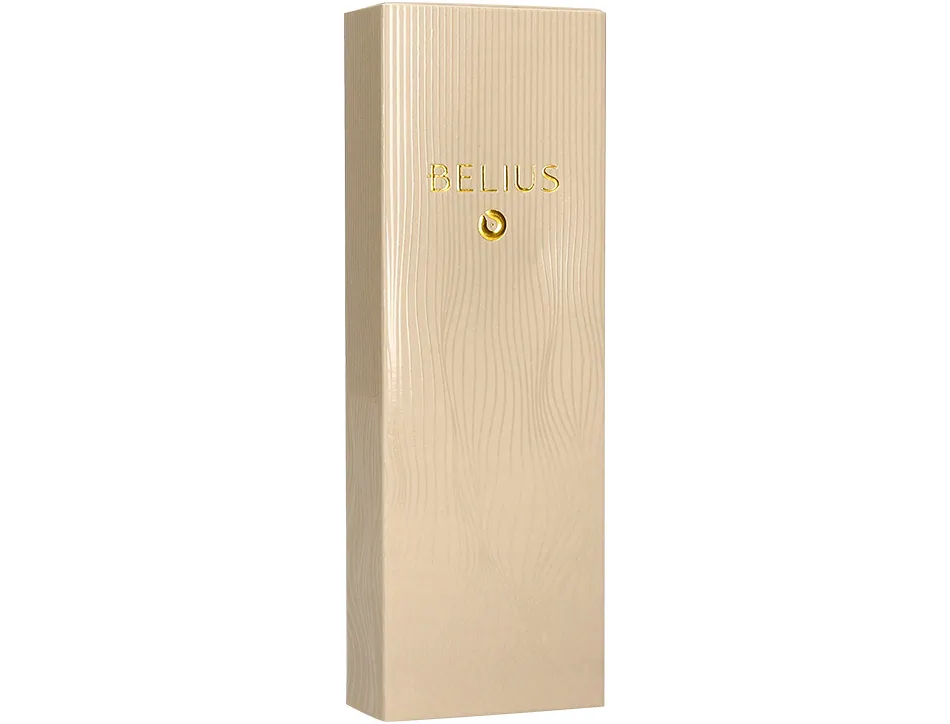 Stylo-bille belius neptuno aluminium texture ondulee attributs gun encre bleue coloris kaki dans coffret cadeau