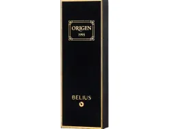 Stylo-bille belius origen aluminium brosse encre bleue coloris noir dans coffret cadeau