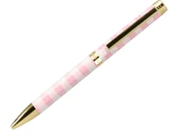 Stylo-bille belius picnic aluminium encre bleue coloris rose dore boite design