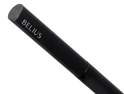 Stylo-bille belius rocket b monochrome sans agrafe encre bleue coloris noir dans coffret cadeau original cylindrique