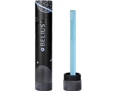 Stylo-bille belius rocket b monochrome sans agrafe encre bleue coloris bleu dans coffret cadeau original cylindrique