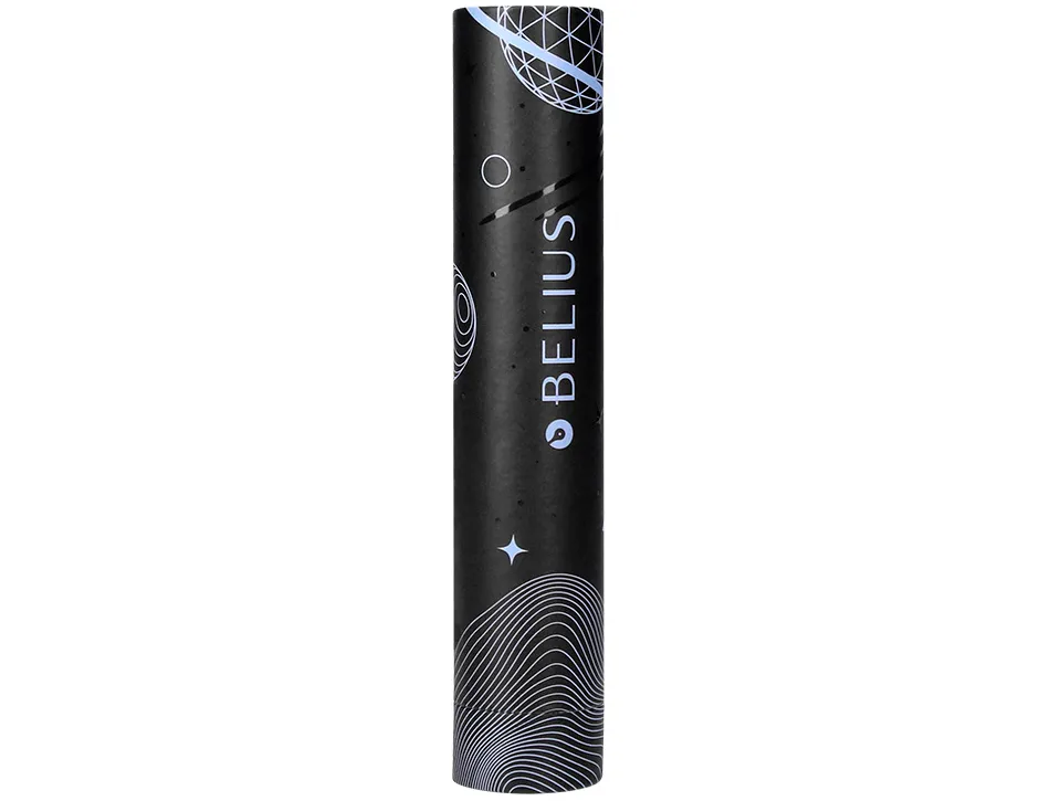 Stylo-bille belius rocket b monochrome sans agrafe encre bleue coloris bleu dans coffret cadeau original cylindrique